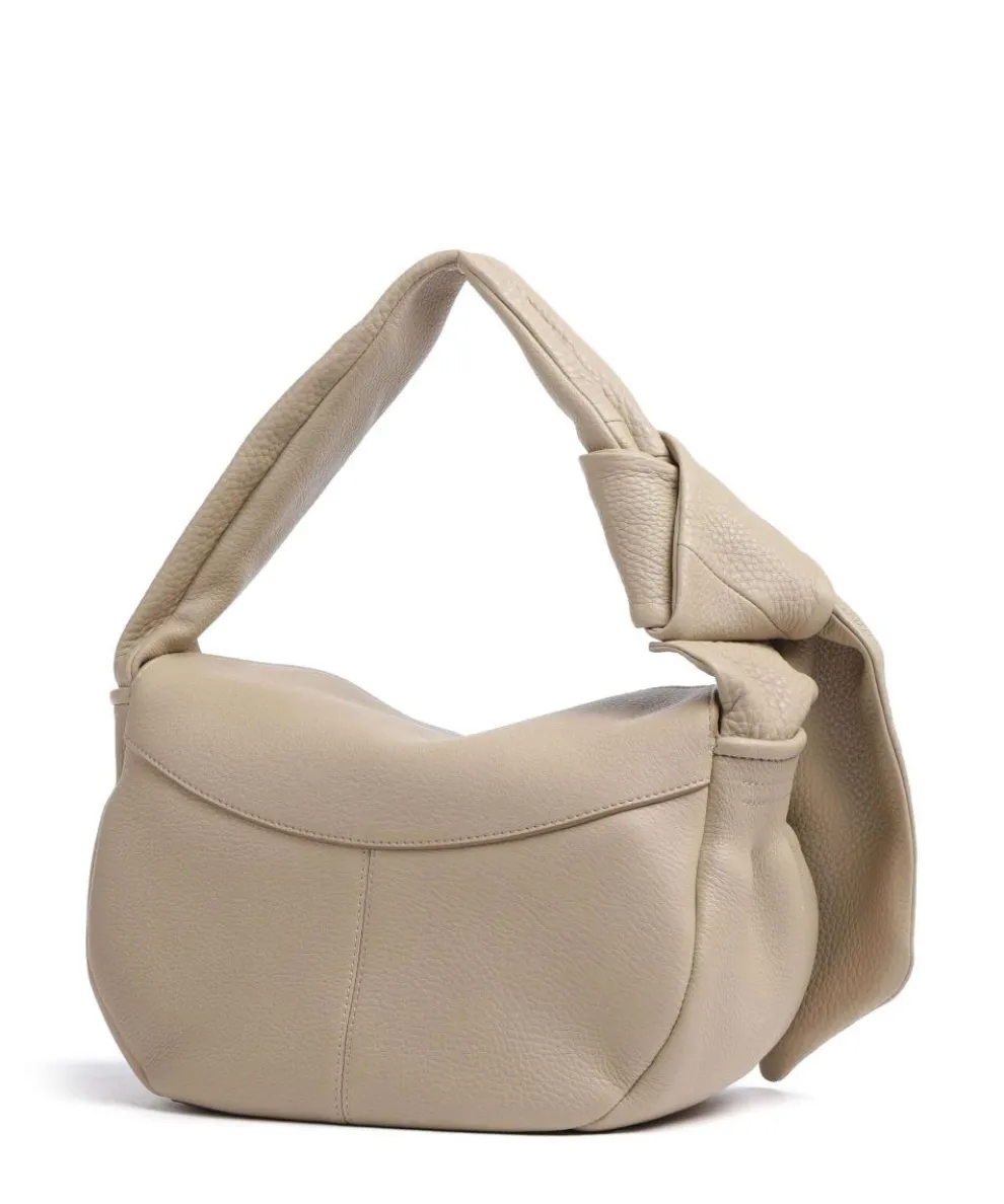 The Grove Schultertasche genarbtes Rindsleder beige