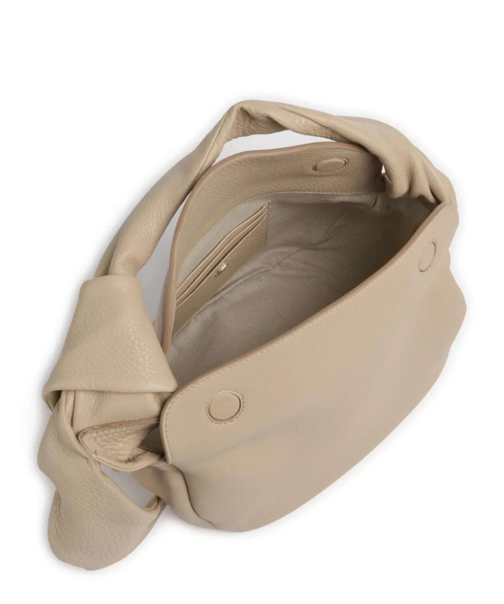 The Grove Schultertasche genarbtes Rindsleder beige