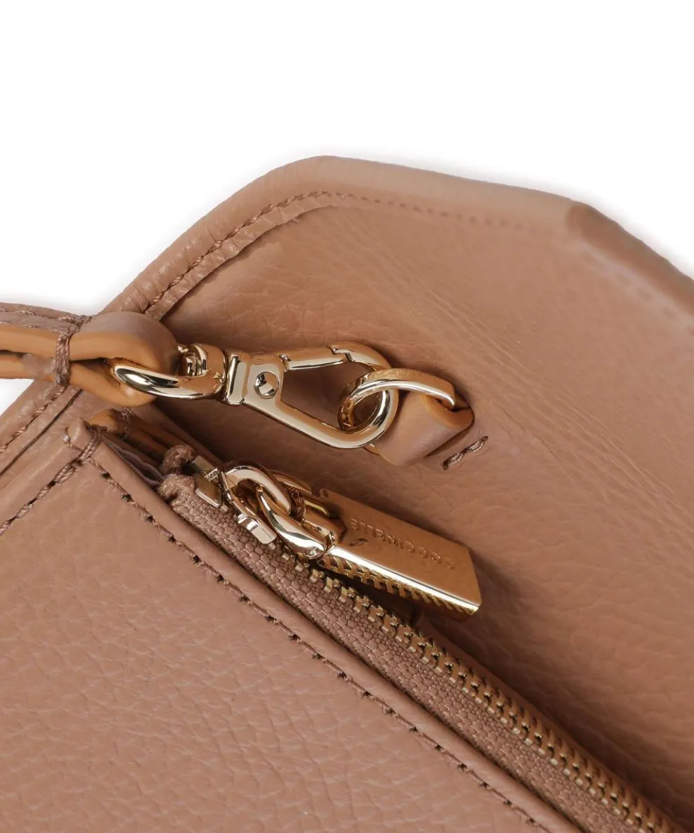 Metallic Soft Geldbörse Leder hellbraun