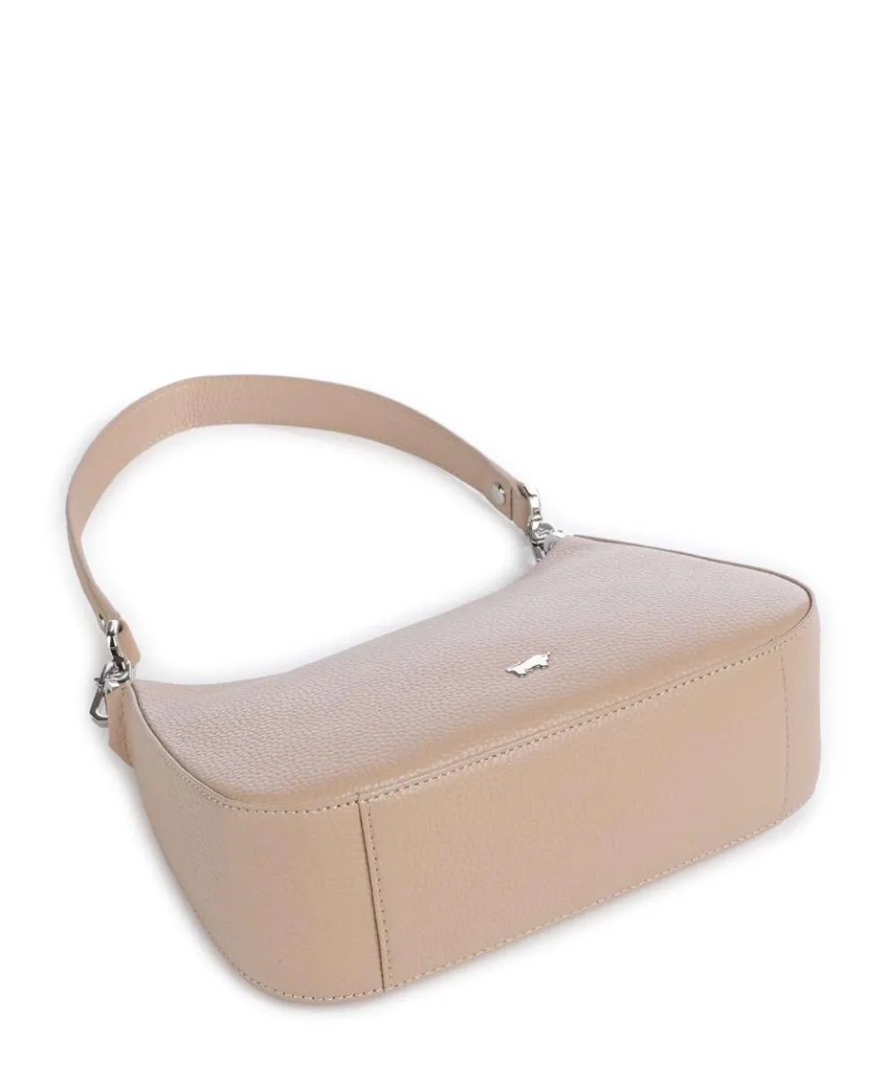 Hanna Schultertasche genarbtes Rindsleder beige