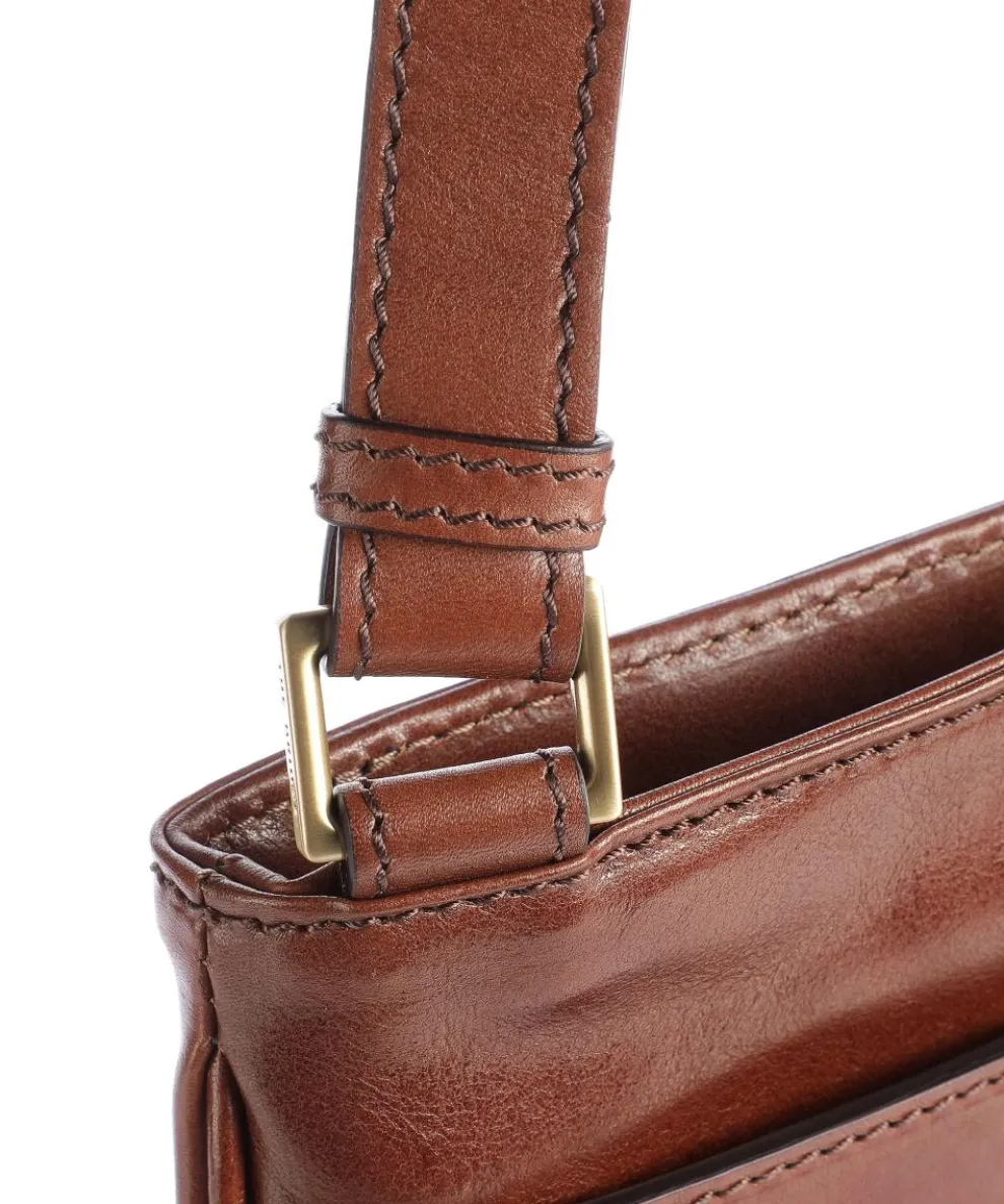 Story Uomo Schultertasche Pull-Up Rindsleder braun