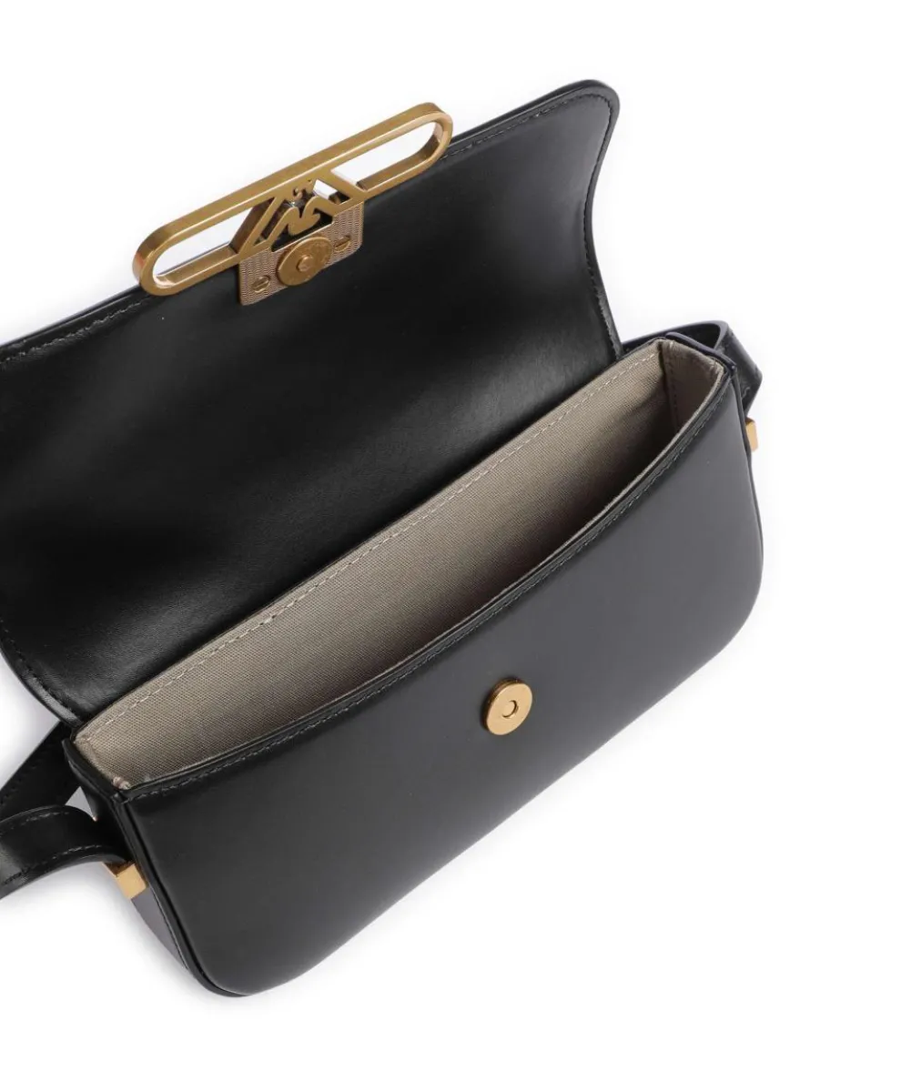 Hera Umhängetasche glattes Rindsleder schwarz