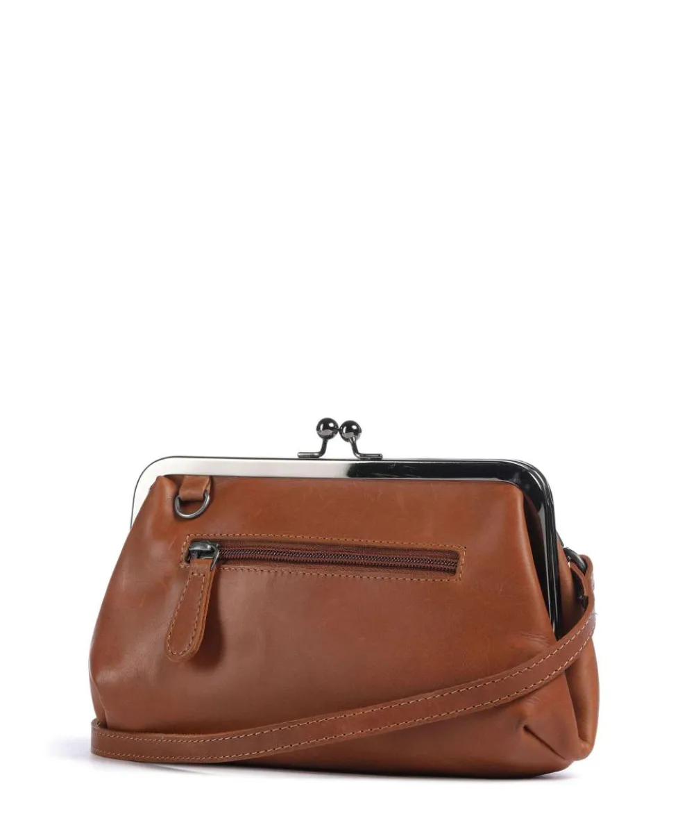 Cow Wax Pull Up Andrade Schultertasche Pull-Up Rindsleder cognac