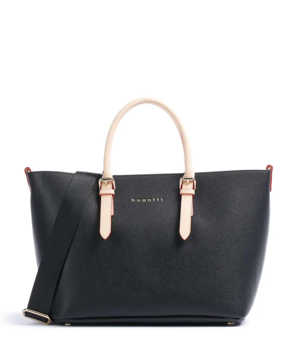 Ella Handtasche Lederimitat schwarz