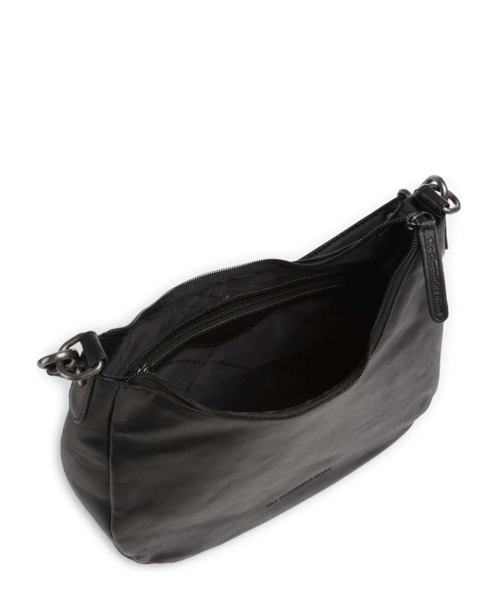 Cow Wax Pull Up Alexandria Schultertasche Pull-Up Rindsleder schwarz