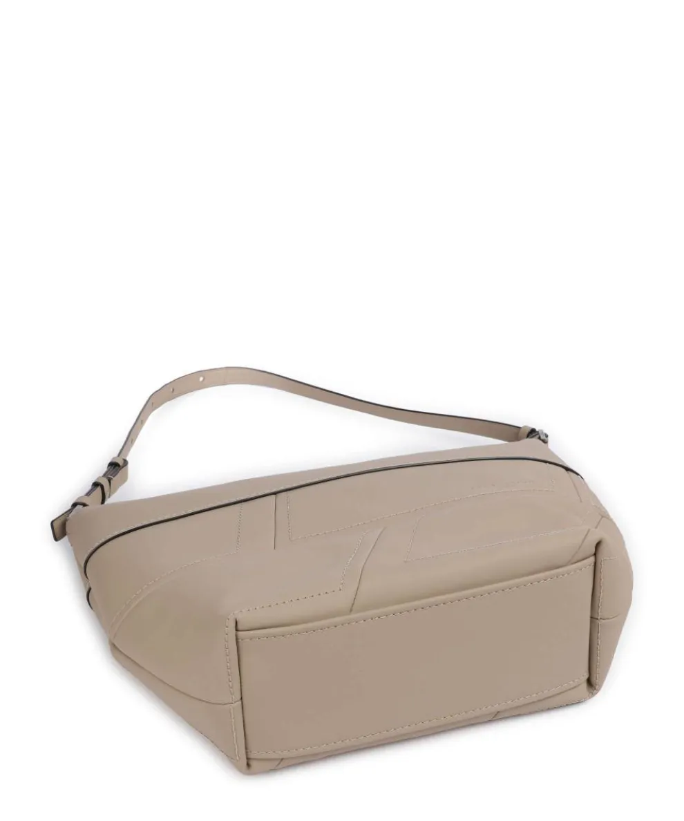 Edda Calf Optic M Beuteltasche fein genarbtes Rindsleder beige