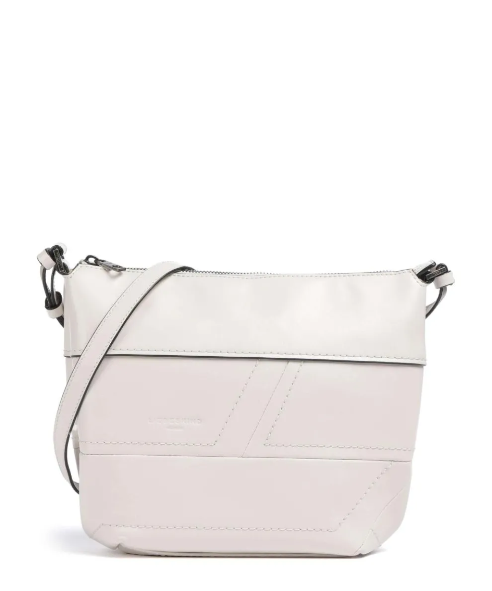 Edda Calf Optic S Umhängetasche fein genarbtes Leder weiß