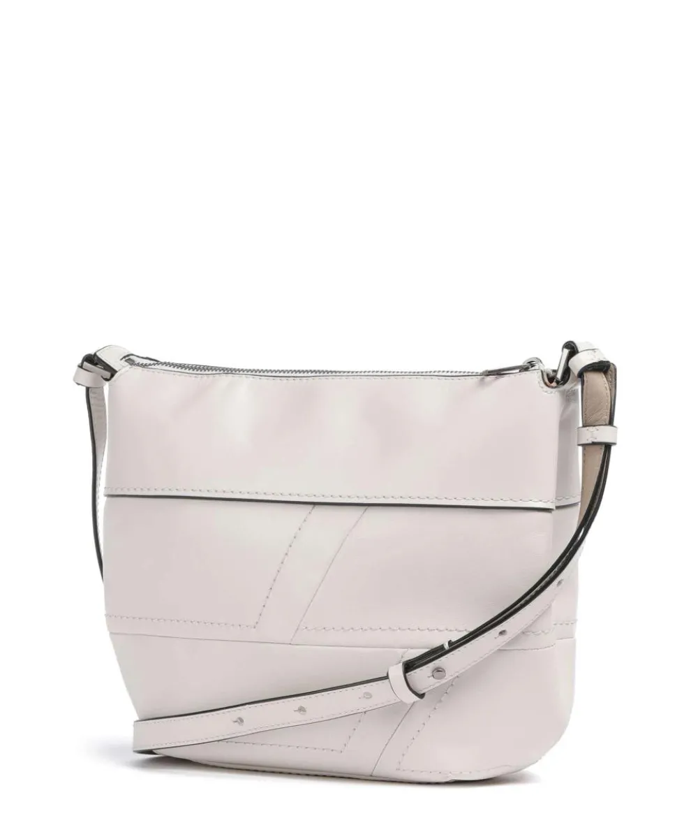 Edda Calf Optic S Umhängetasche fein genarbtes Leder weiß