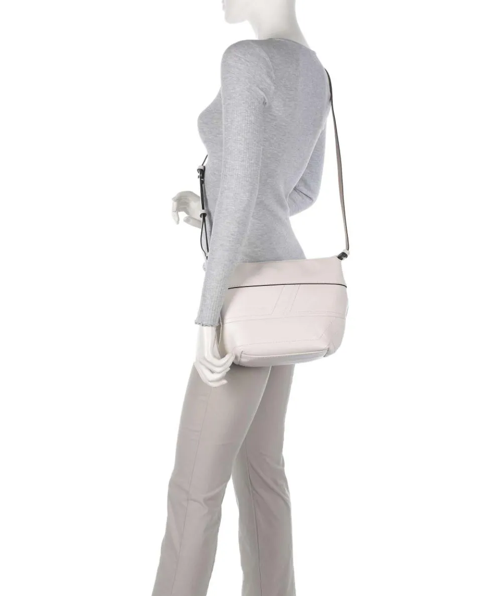 Edda Calf Optic S Umhängetasche fein genarbtes Leder weiß