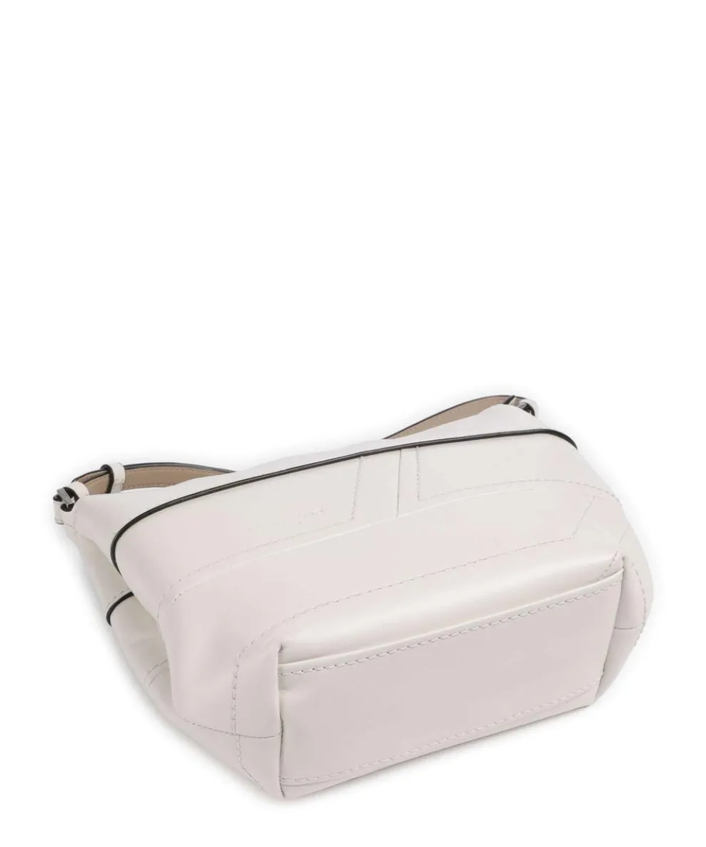 Edda Calf Optic S Umhängetasche fein genarbtes Leder weiß