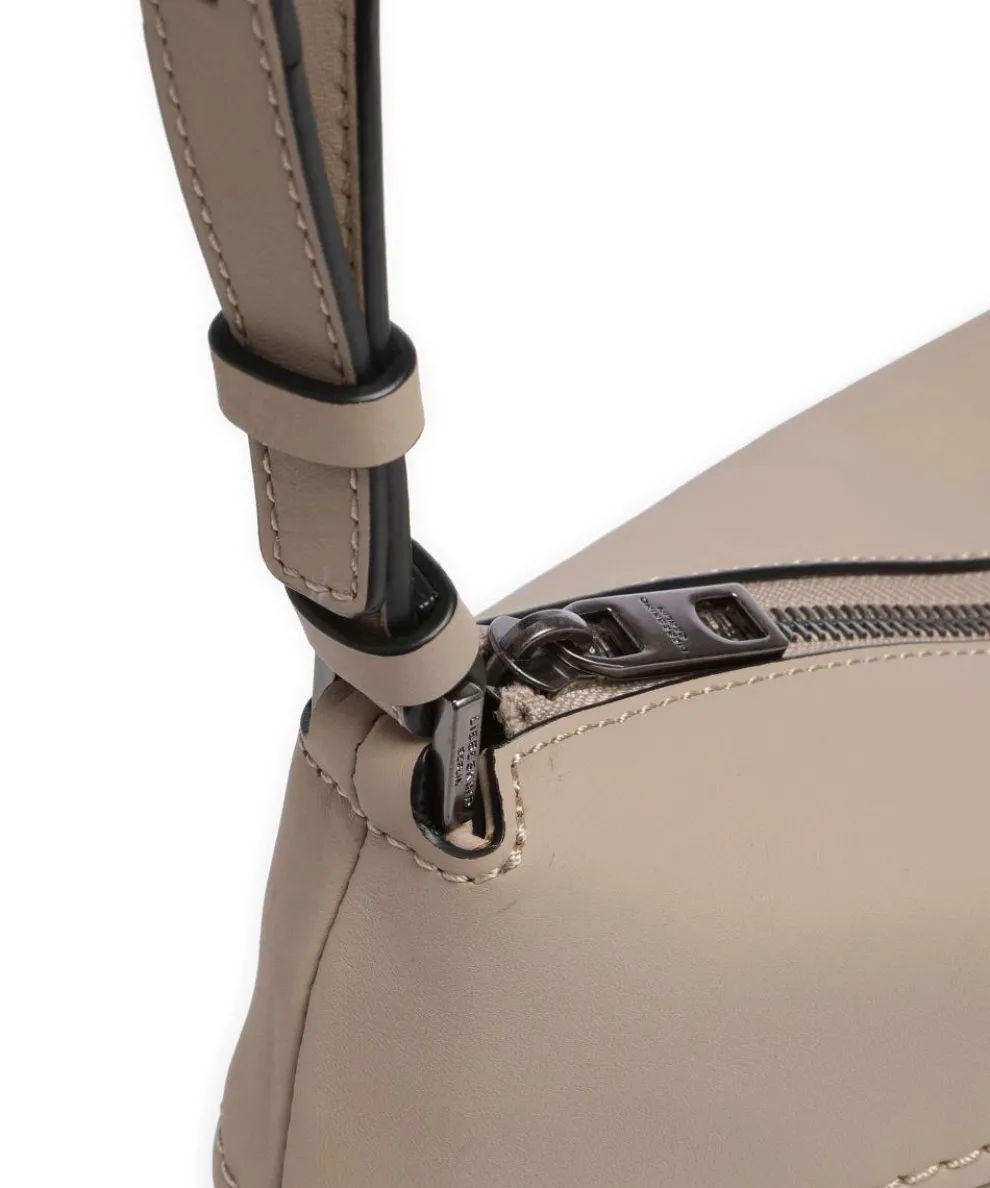 Edda Calf Optic S Umhängetasche fein genarbtes Leder beige