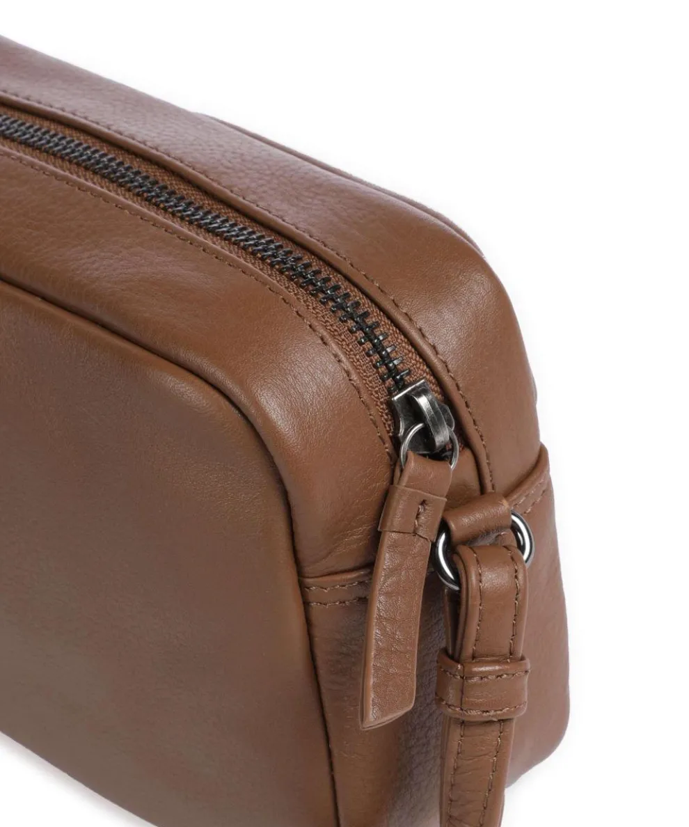 Edit Umhängetasche genarbtes Rindsleder tan