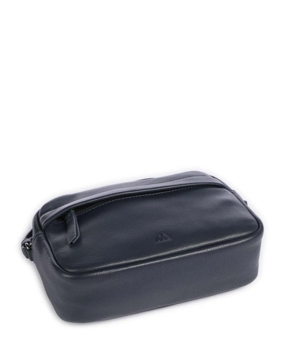 Edit Umhängetasche genarbtes Rindsleder navy