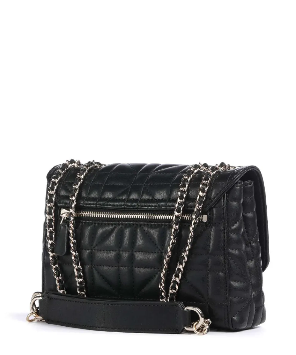 Edita Schultertasche Lederimitat schwarz