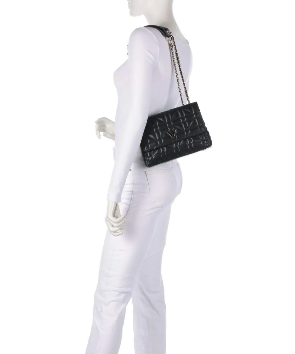 Edita Schultertasche Lederimitat schwarz