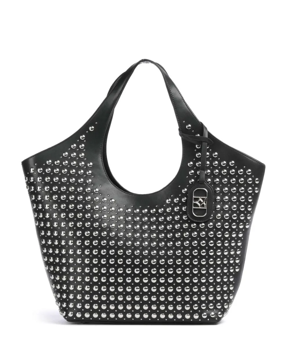 Fola Beuteltasche fein genarbtes Rindsleder schwarz