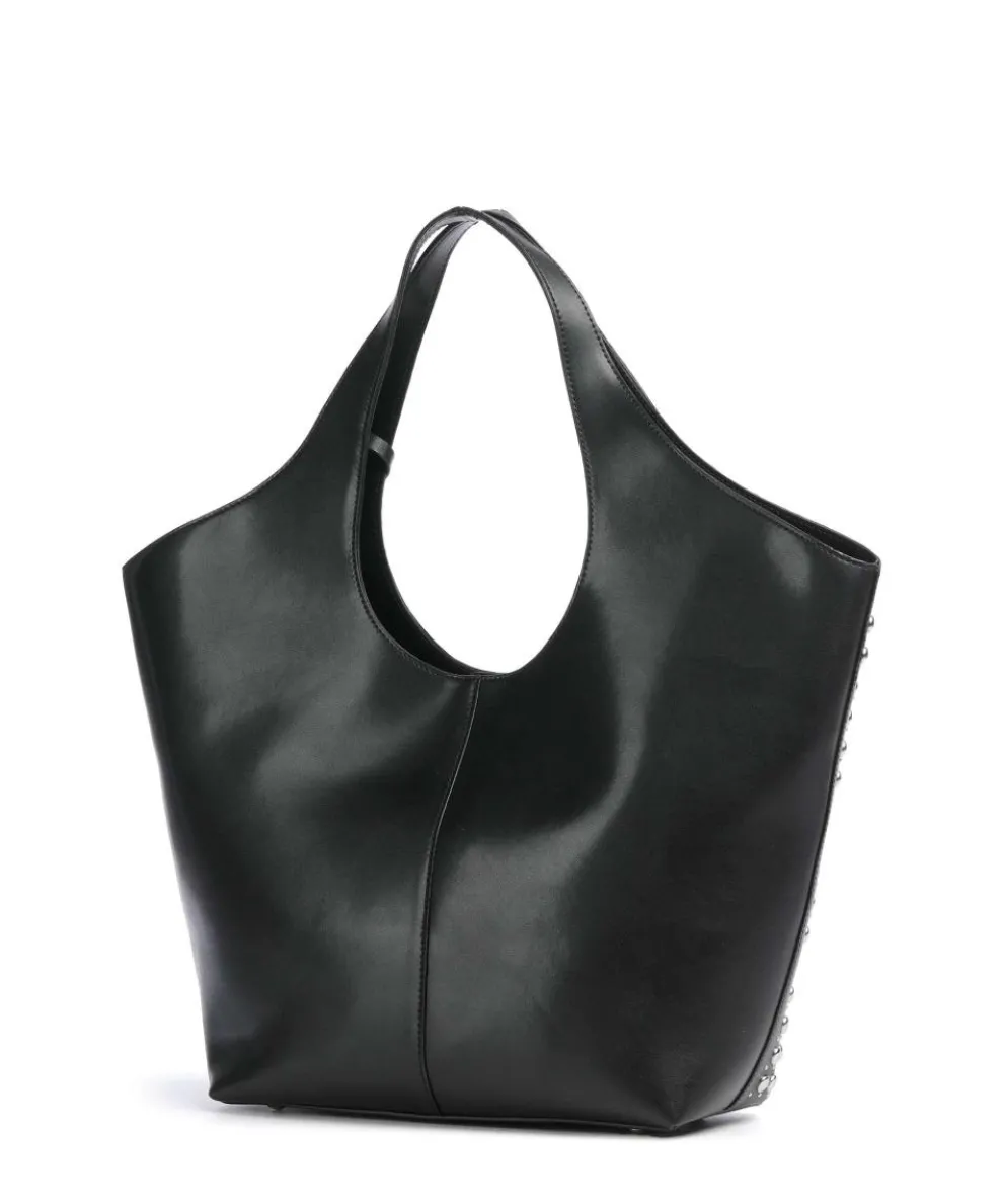 Fola Beuteltasche fein genarbtes Rindsleder schwarz