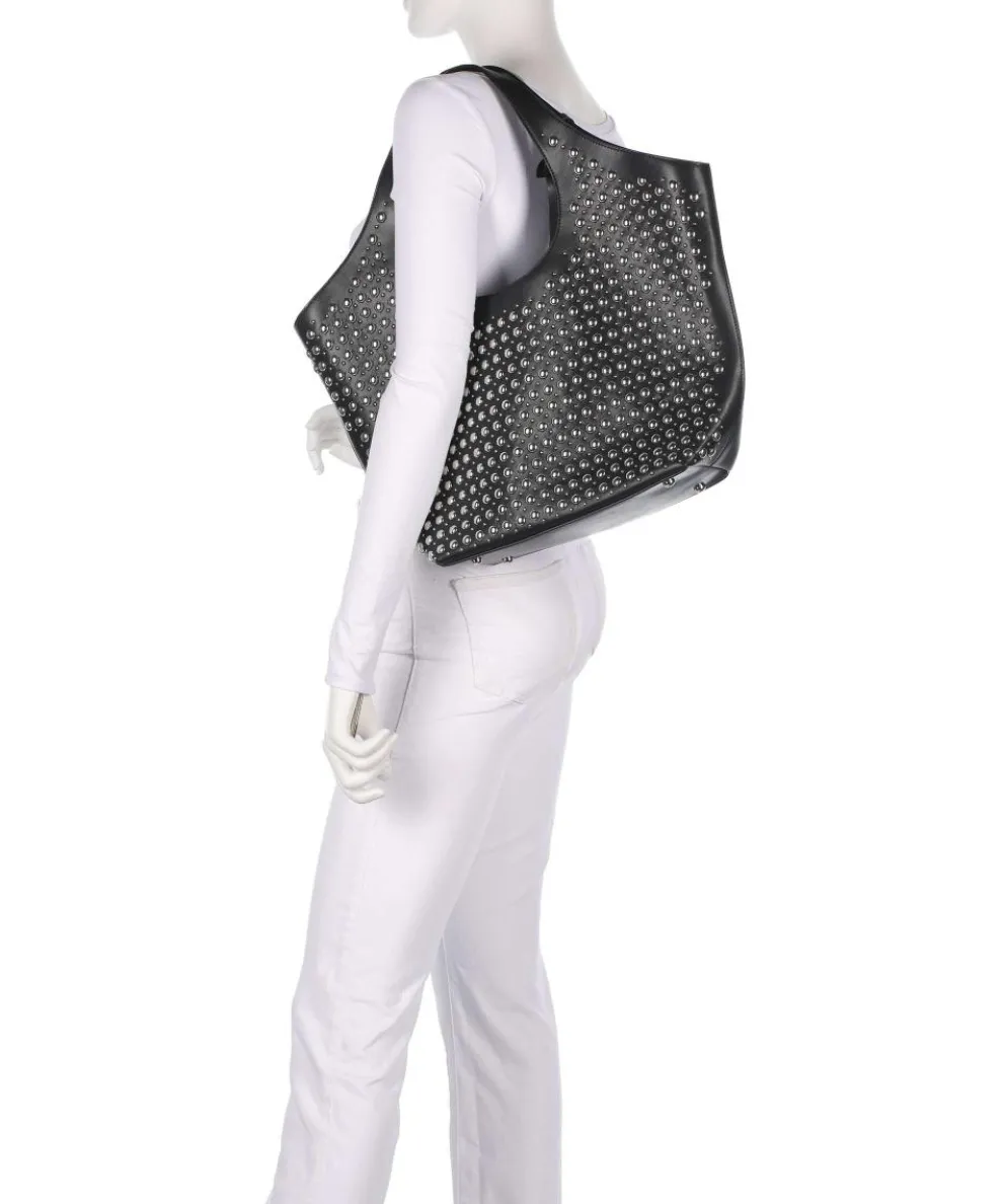 Fola Beuteltasche fein genarbtes Rindsleder schwarz