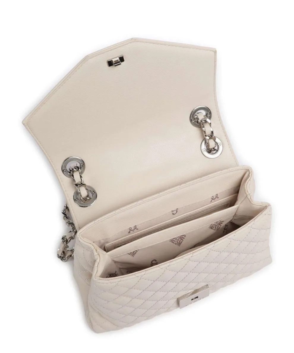 BVOLT Schultertasche Lederimitat elfenbein