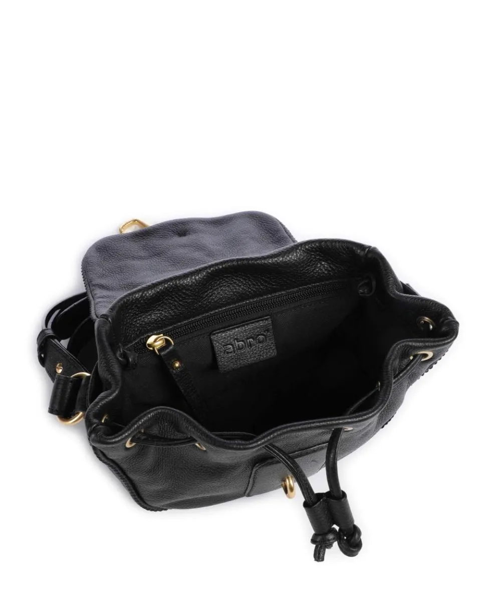 Dalia Star Saddle Umhängetasche genarbtes Leder schwarz