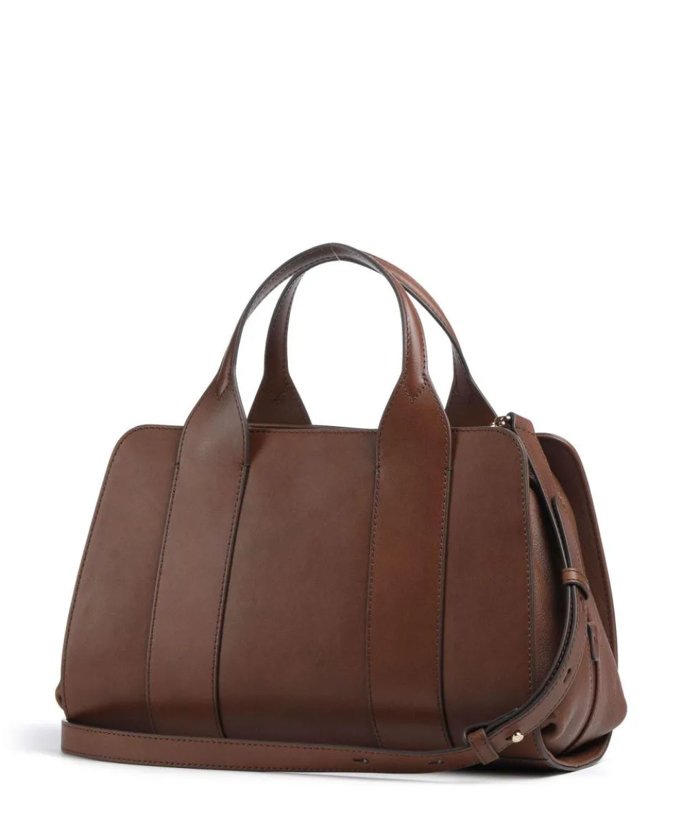 Elena Handtasche fein genarbtes Rindsleder braun