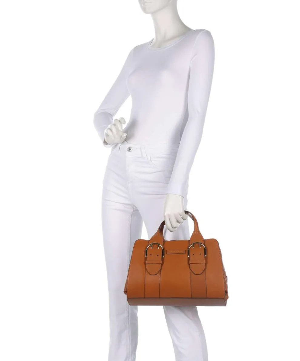 Elena Handtasche fein genarbtes Rindsleder cognac