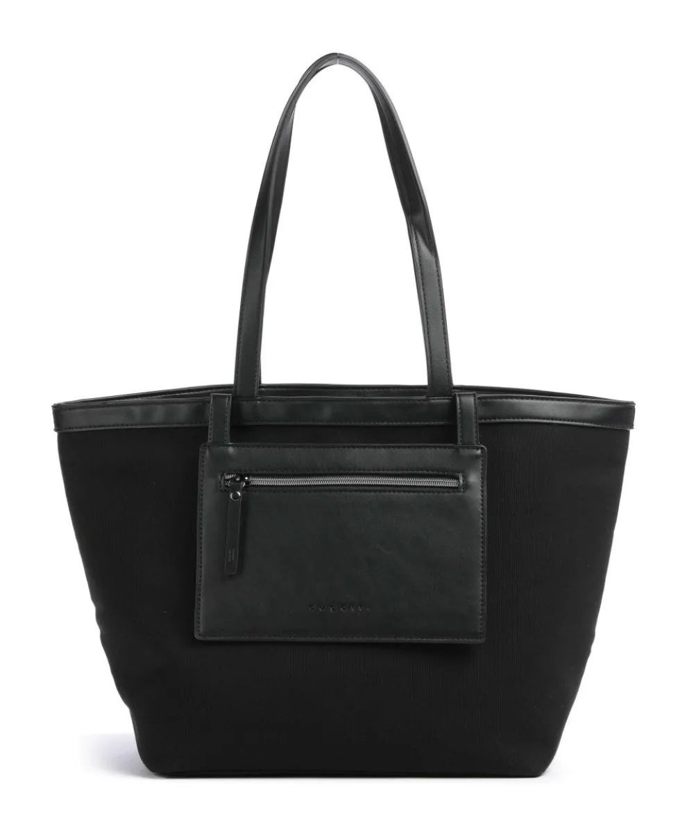 Elena Shopper 13″ Canvas, Lederimitat schwarz