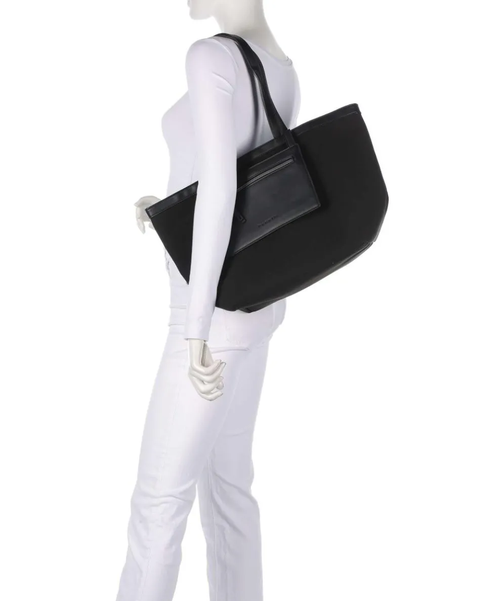 Elena Shopper 13″ Canvas, Lederimitat schwarz