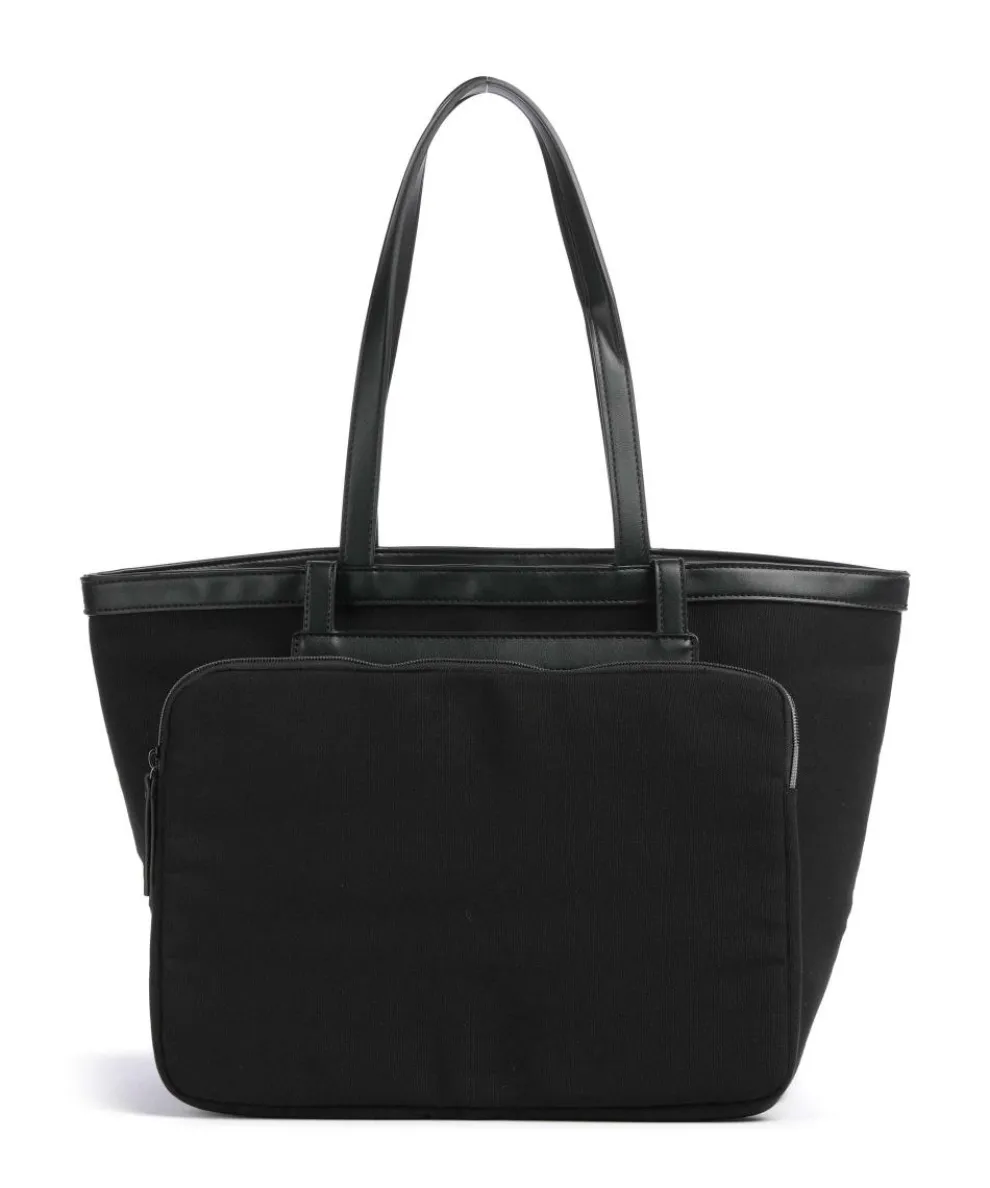 Elena Shopper 13″ Canvas, Lederimitat schwarz
