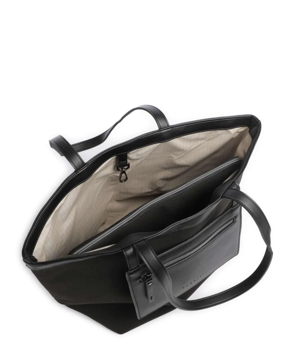 Elena Shopper 13″ Canvas, Lederimitat schwarz