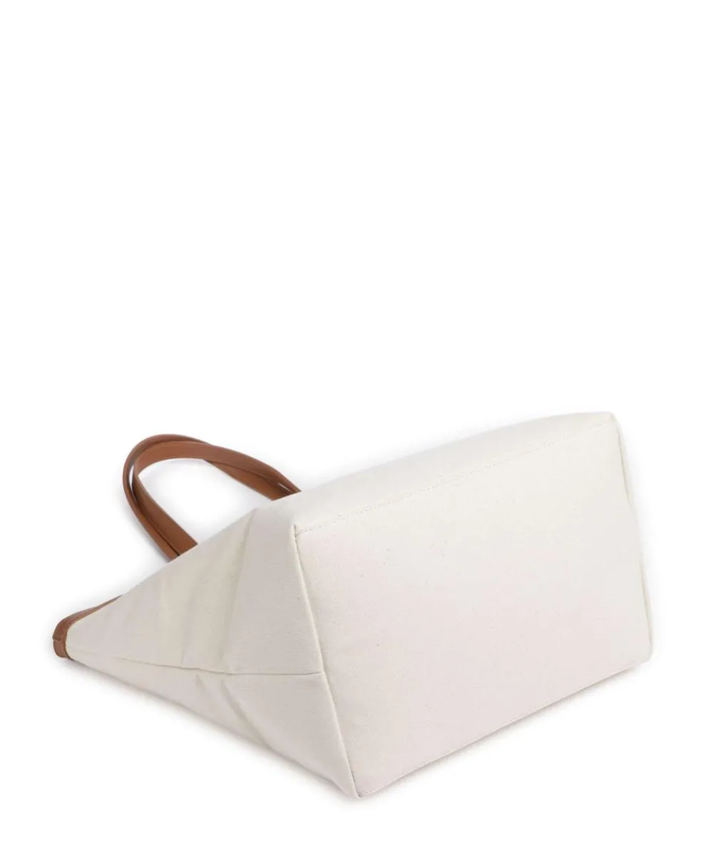 Elena Shopper 13″ Canvas, Lederimitat sand