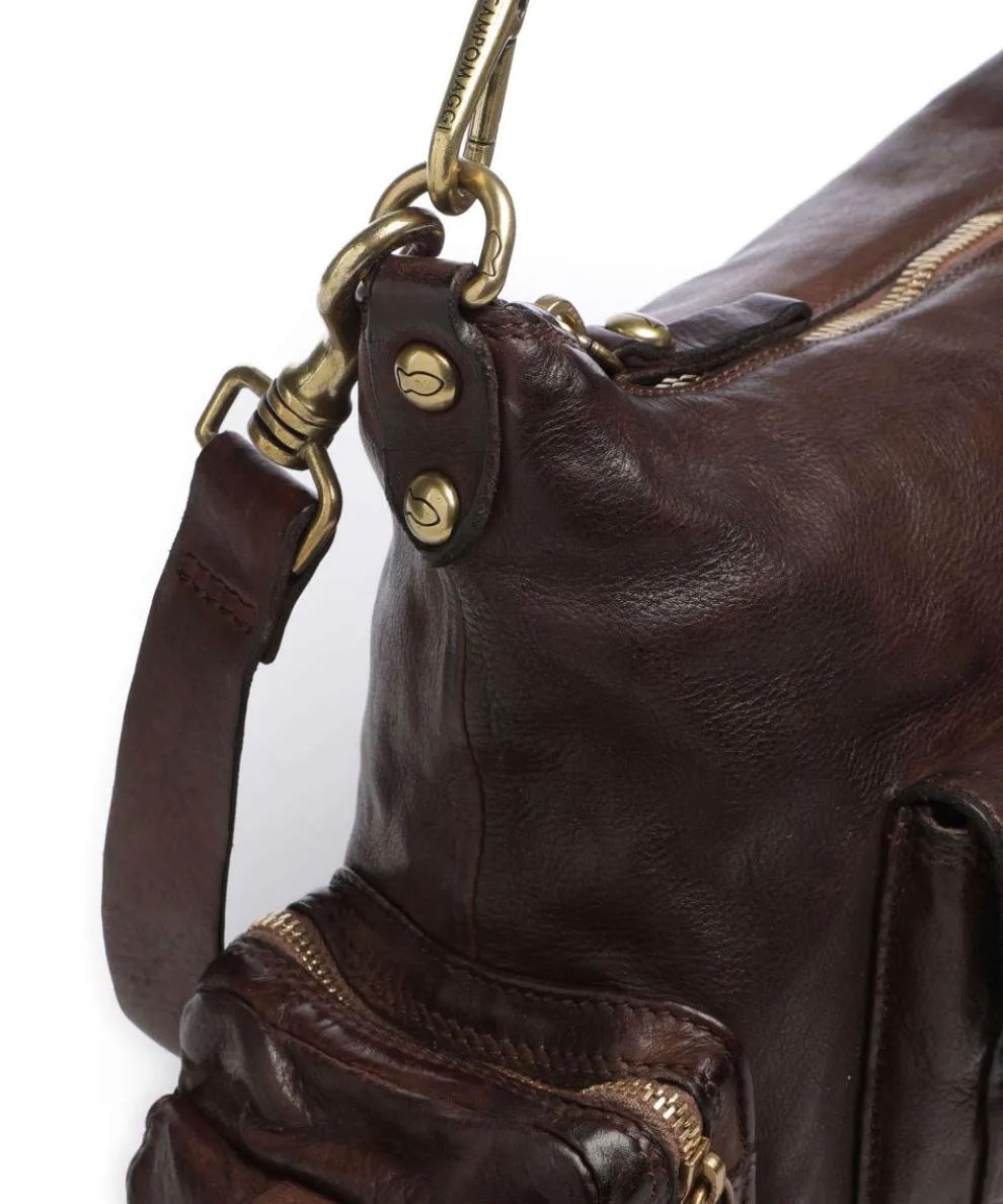 Beuteltasche genarbtes Rindsleder dunkelbraun