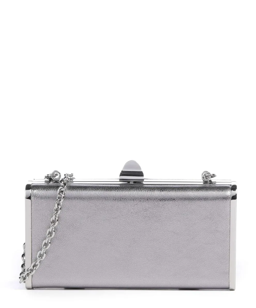 Eliv Umhängetasche genarbtes Rindsleder silber