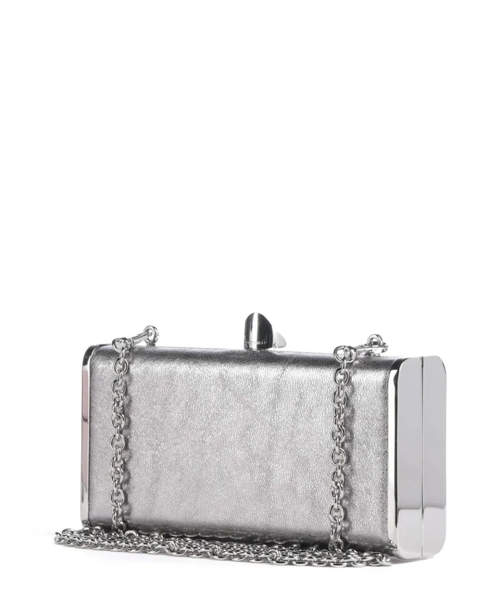 Eliv Umhängetasche genarbtes Rindsleder silber