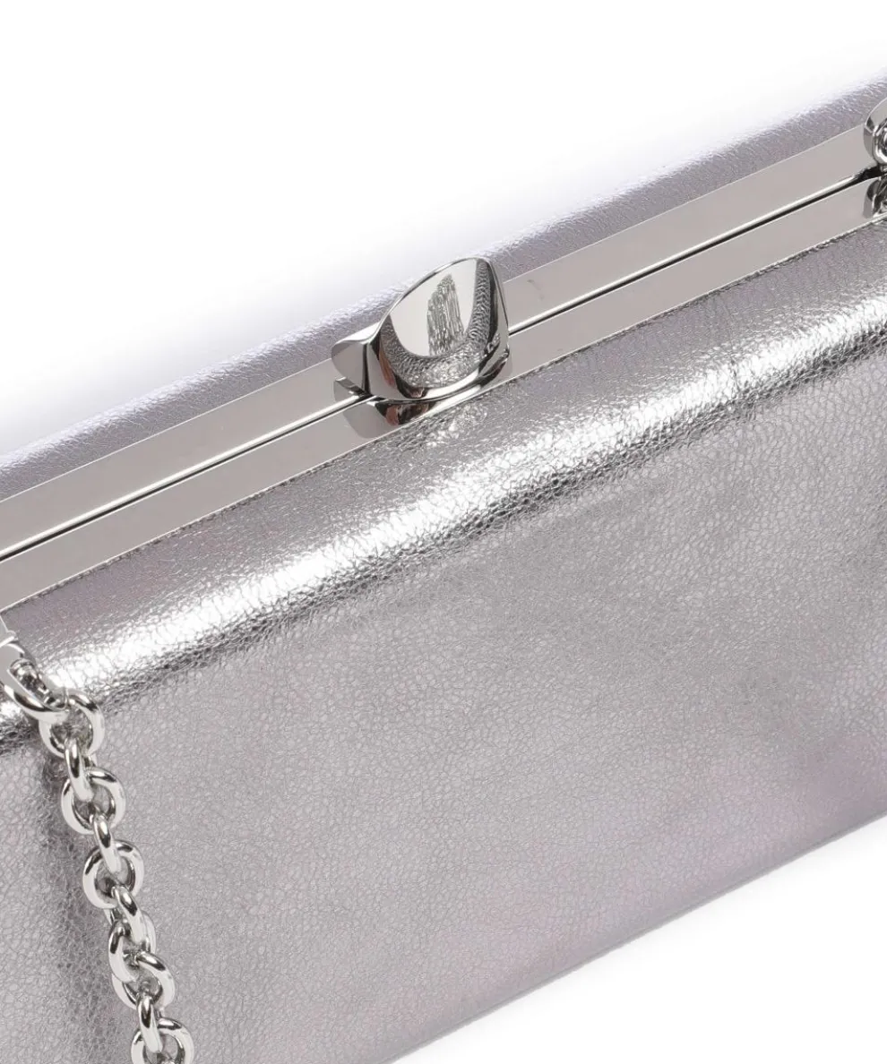 Eliv Umhängetasche genarbtes Rindsleder silber