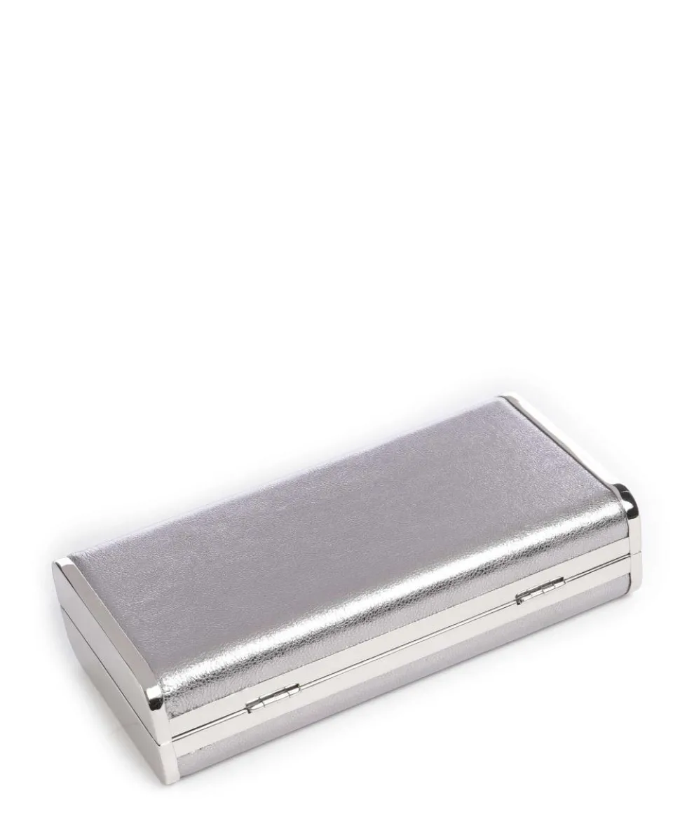 Eliv Umhängetasche genarbtes Rindsleder silber