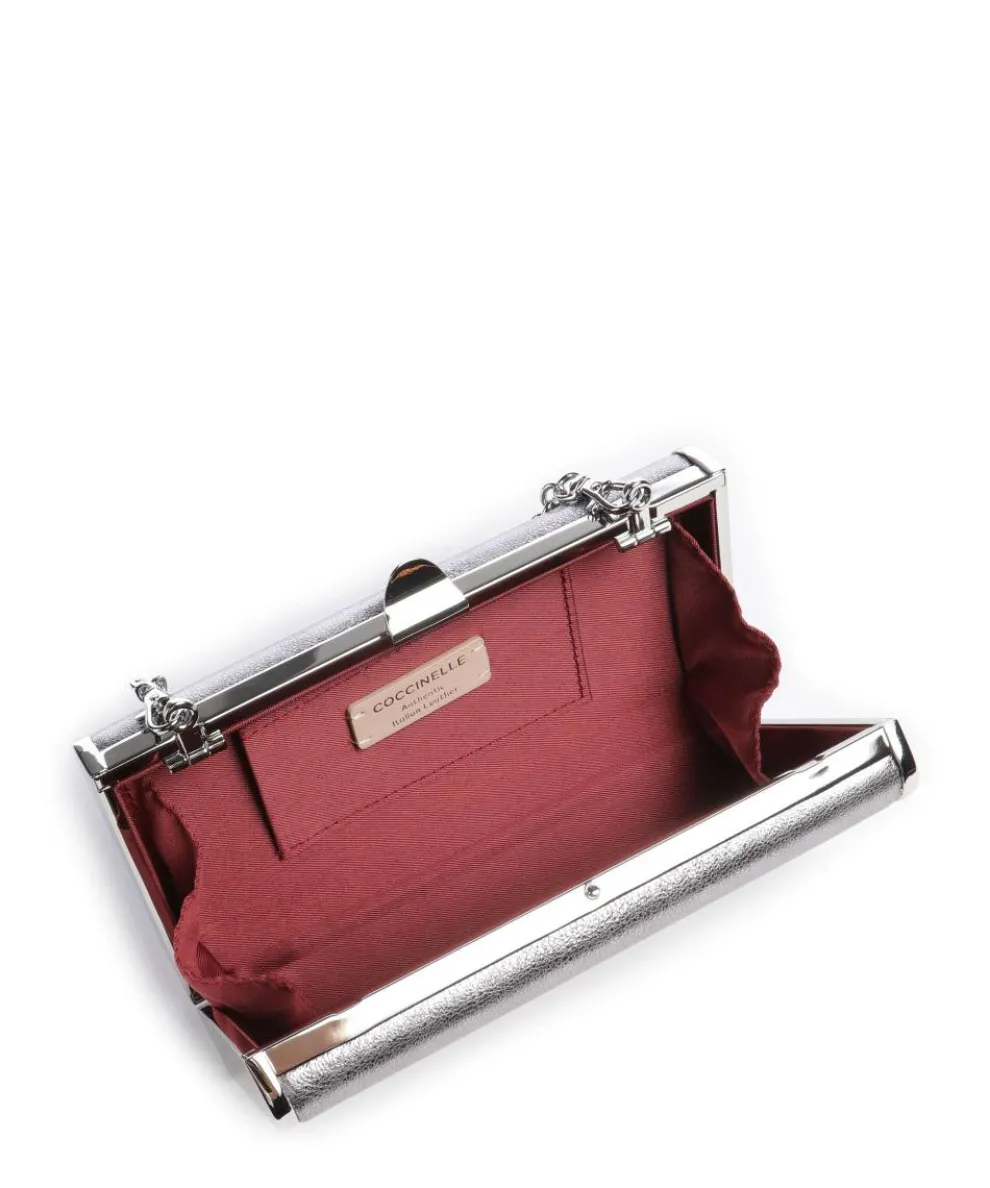 Eliv Umhängetasche genarbtes Rindsleder silber