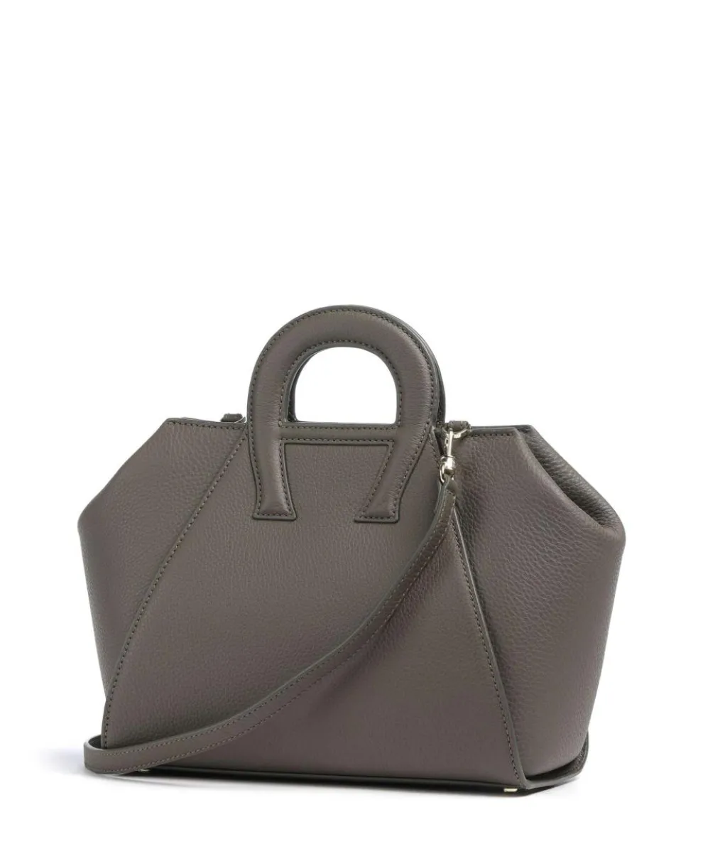 Eliza M Handtasche genarbtes Rindsleder taupe