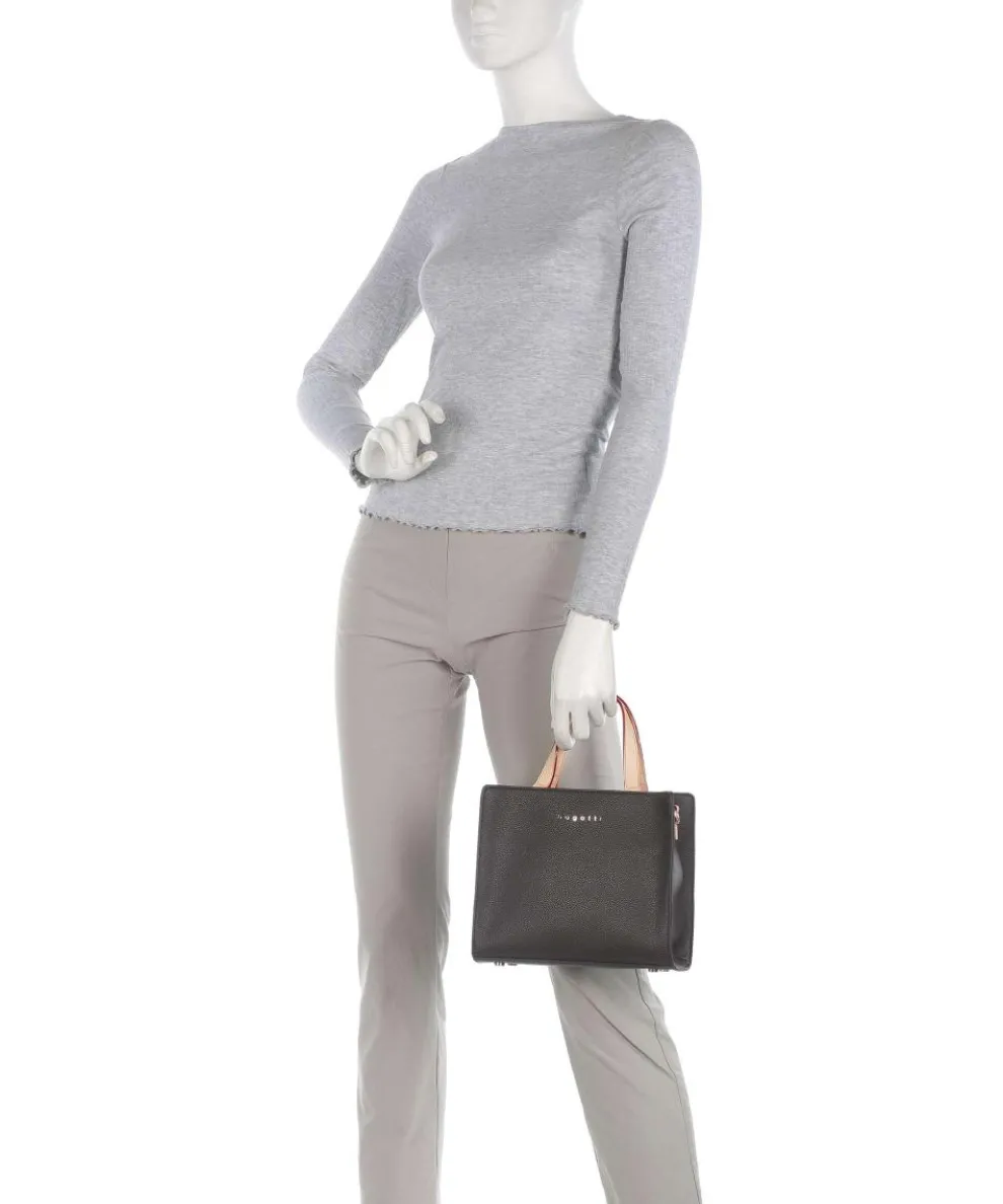 Ella Handtasche Lederimitat dunkelbraun