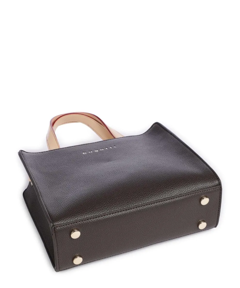 Ella Handtasche Lederimitat dunkelbraun