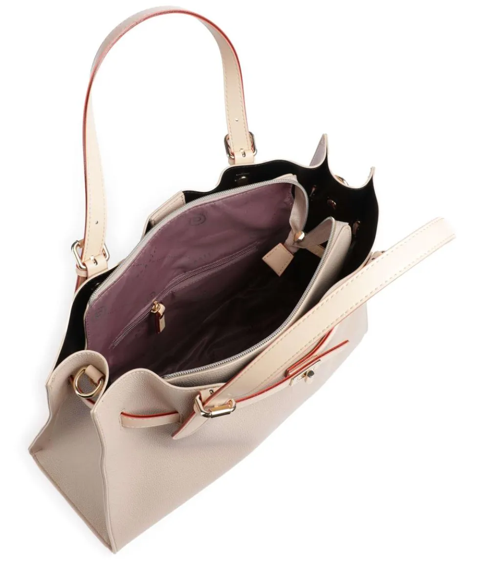 Ella Handtasche Lederimitat beige