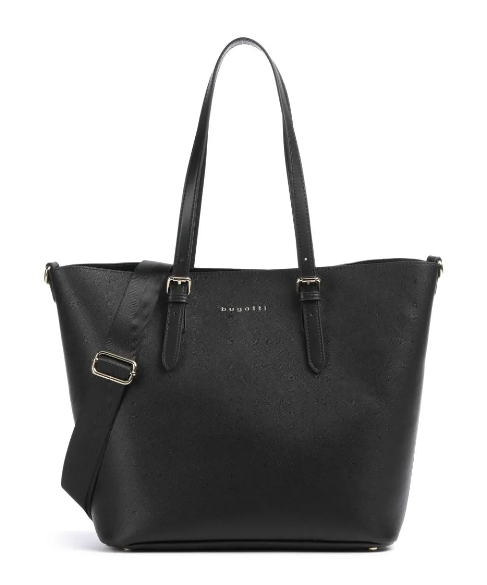 Ella Shopper Lederimitat schwarz