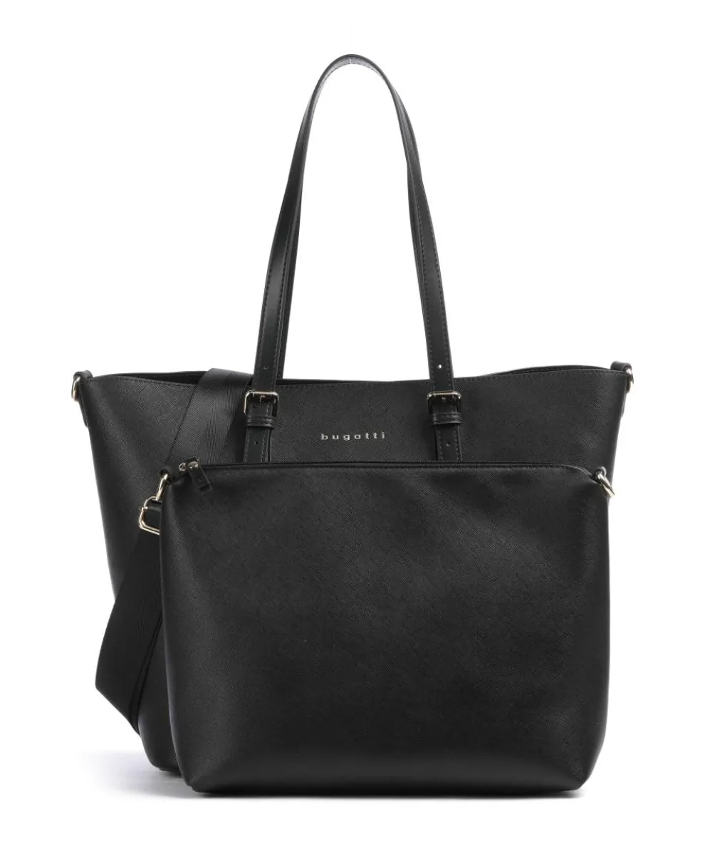 Ella Shopper Lederimitat schwarz