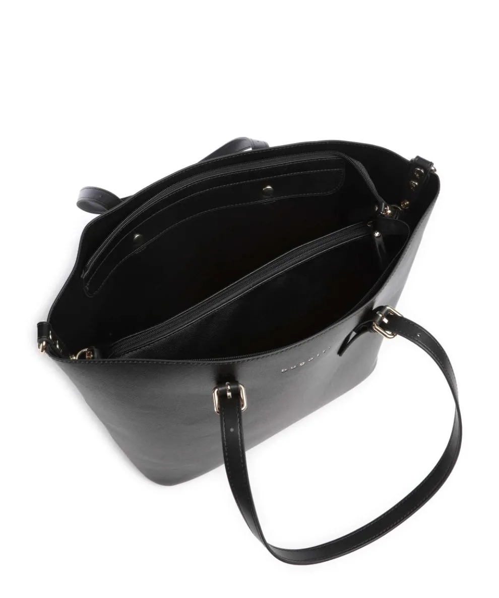 Ella Shopper Lederimitat schwarz