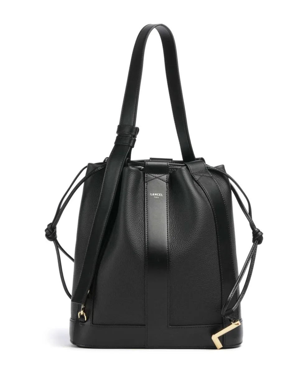 Elles M Bucket bag genarbtes Rindsleder schwarz