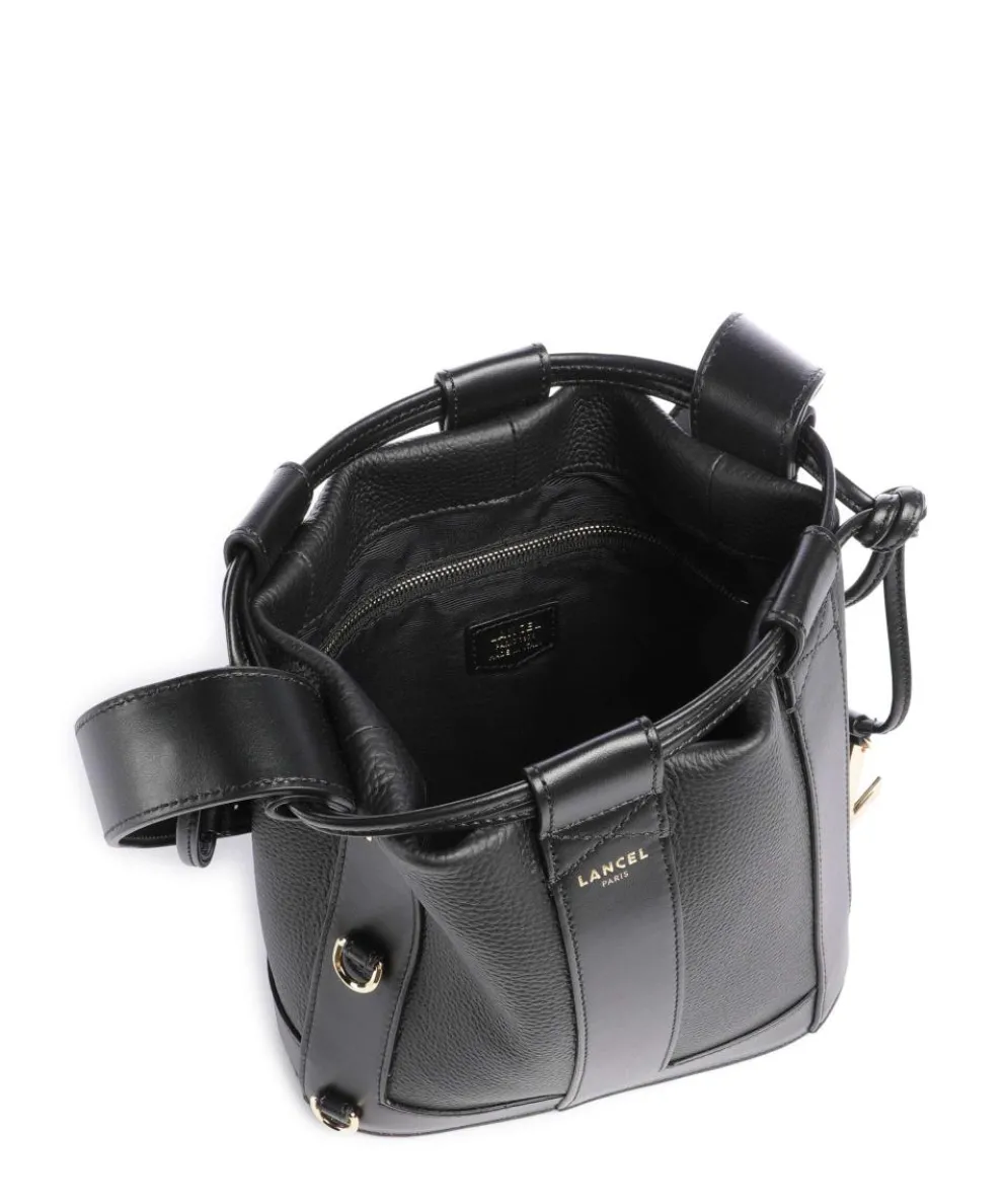 Elles S Bucket bag genarbtes Rindsleder schwarz