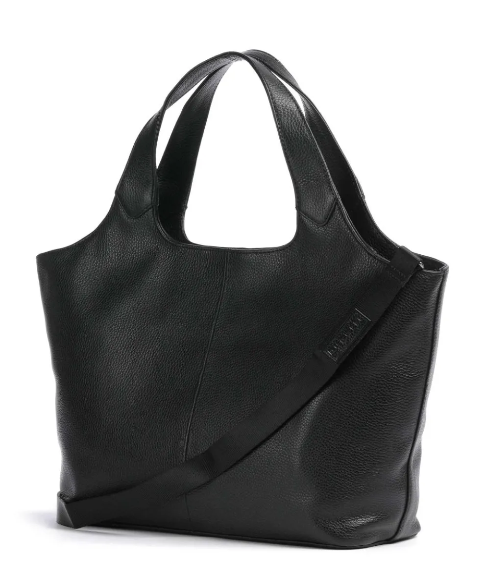 Elsa Handtasche 13″ genarbtes Rindsleder schwarz