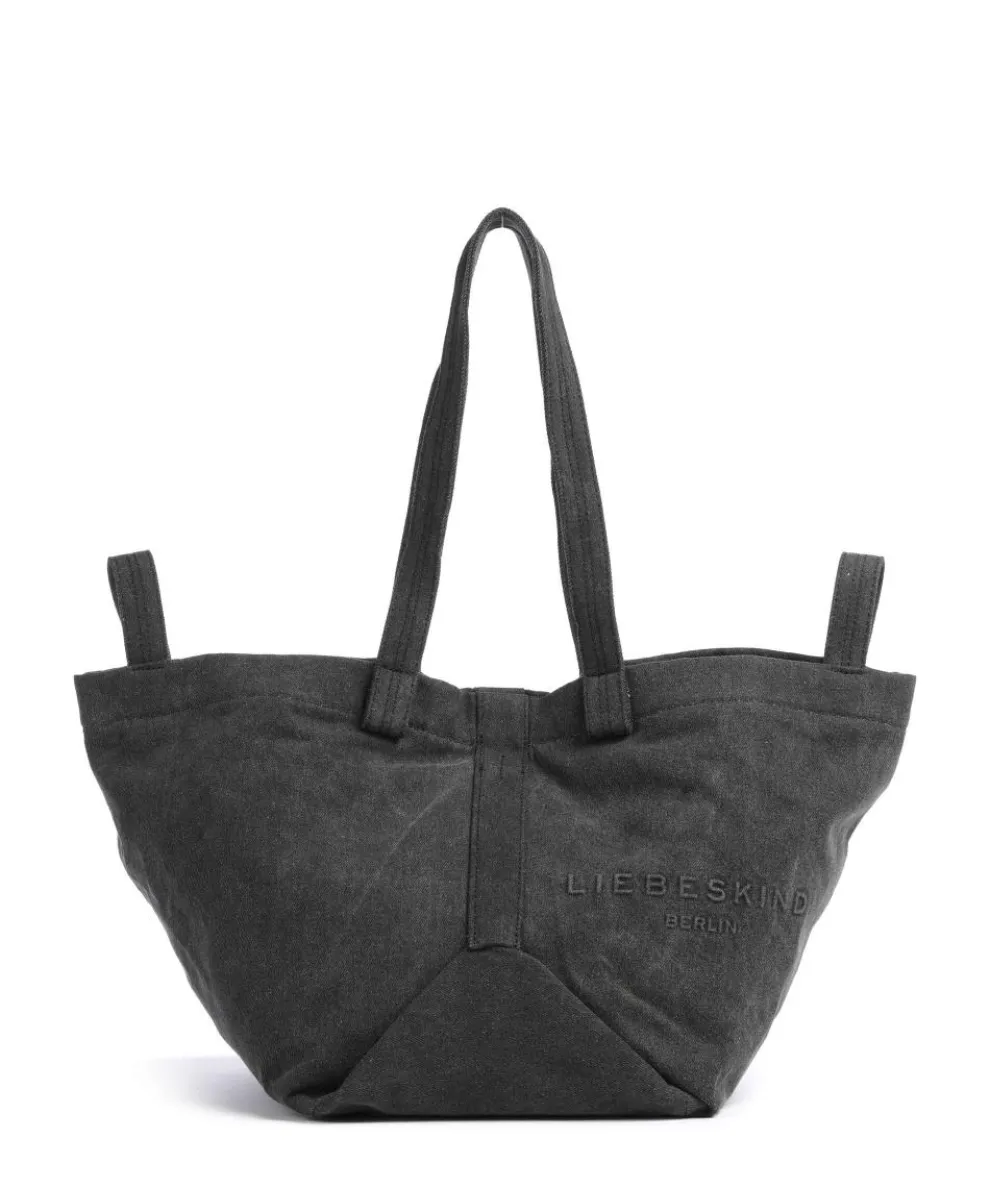 Elvira Denim M Shopper Canvas schwarz