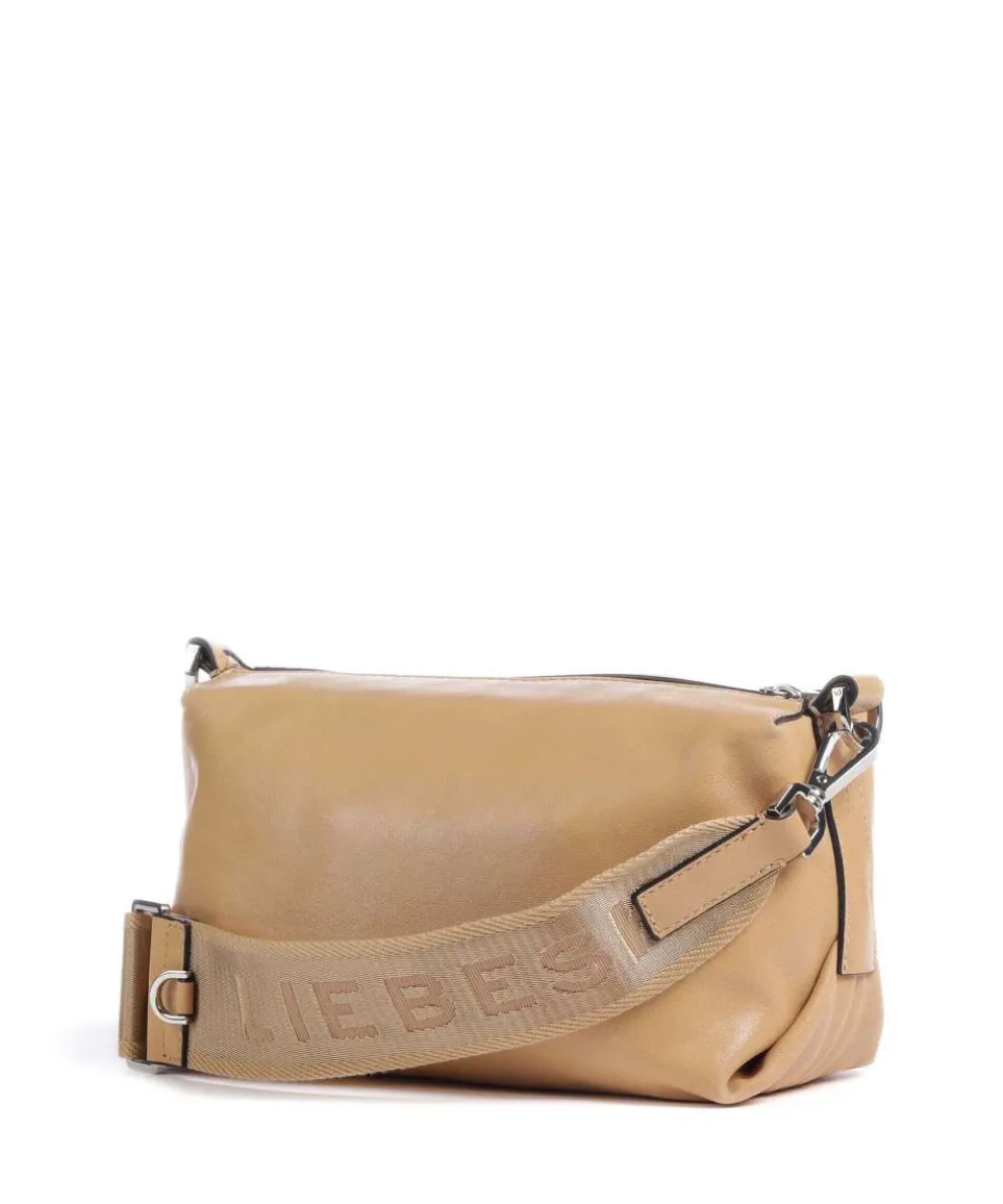 Elvira Lamb SF Verna S Umhängetasche genarbtes Leder beige