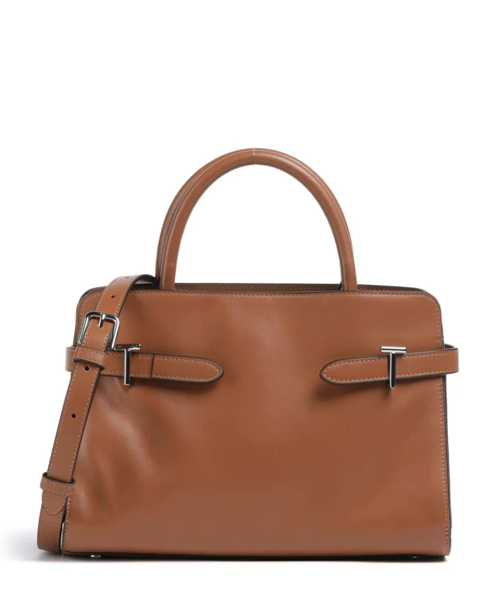 Emilie Handtasche fein genarbtes Rindsleder braun